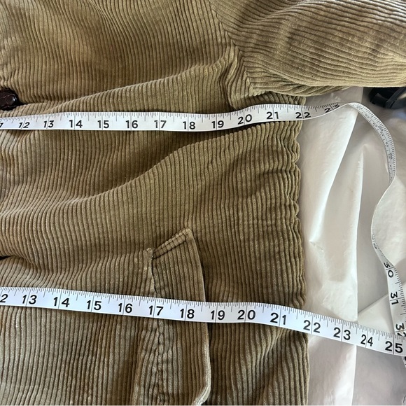 LAND-Y-LAZE Vtg 50-60s Wide Wale Corduroy Barn Coat Plaid Blanket Lined Mens M - Picture 10 of 13